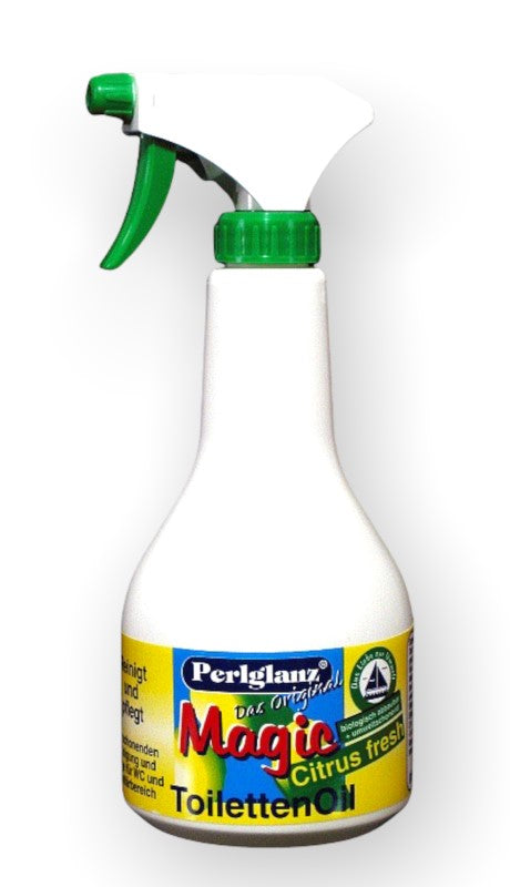 Perlglanz Magic-Toilettenoil Citrus fresh 500ml Sprühflasche mit gelben Etikett